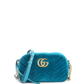 Gucci GG Marmont Shoulder Bag Matelasse Velvet Small