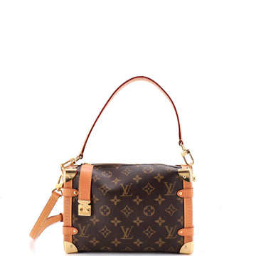 Louis Vuitton Side Trunk Handbag Monogram Canvas MM