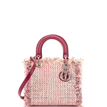 Christian Dior Lady Dior Bag Tweed Medium