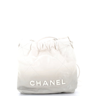 Chanel 22 Chain Hobo Quilted Degrade Patent Calfskin Mini