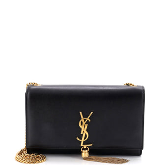 Saint Laurent Classic Monogram Tassel Crossbody Bag Leather Medium