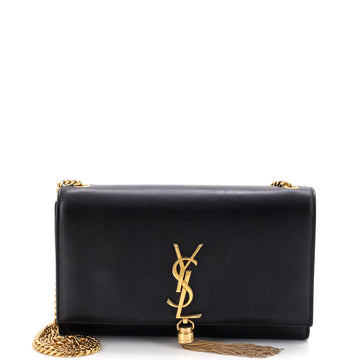 Saint Laurent Classic Monogram Tassel Crossbody Bag Leather Medium