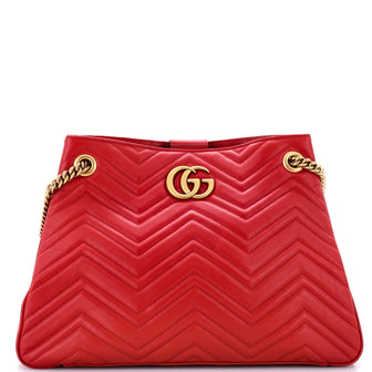 Gucci GG Marmont Chain Shoulder Bag Matelasse Leather