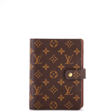 Louis Vuitton Ring Agenda Cover Monogram Canvas MM