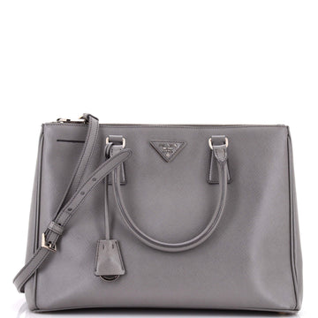 Prada Double Zip Lux Tote Saffiano Leather Medium