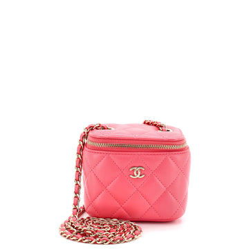 Chanel Classic Vanity Case with Chain Quilted Lambskin Mini