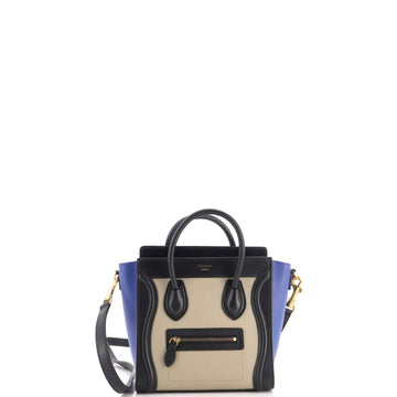 Celine Tricolor Luggage Bag Leather Nano