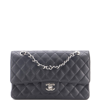Chanel Classic Double Flap Bag Quilted Caviar Medium