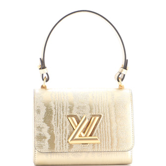 Louis Vuitton Twist Handbag Gravity Gold Calfskin PM