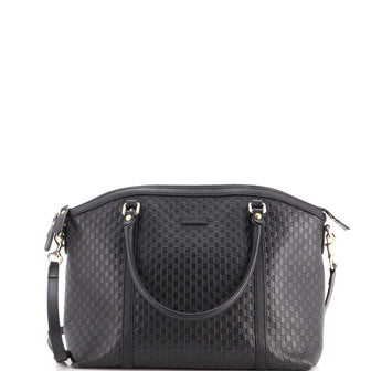 Gucci Britt Convertible Dome Satchel Microguccissima Leather Medium