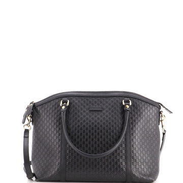 Gucci Britt Convertible Dome Satchel Microguccissima Leather Medium