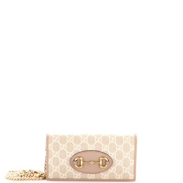 Gucci Horsebit 1955 Chain Wallet GG Coated Canvas