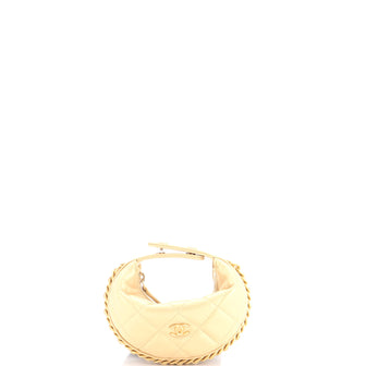 Chanel Chain Around Hobo Pouch Quilted Lambskin Extra Mini