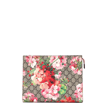Gucci Toiletry Pouch Blooms Print GG Coated Canvas Large