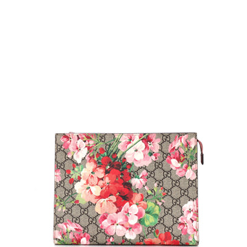 Gucci Toiletry Pouch Blooms Print GG Coated Canvas Large