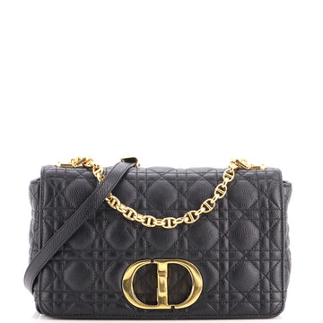 Christian Dior Caro Bag Cannage Quilt Calfskin New Medium