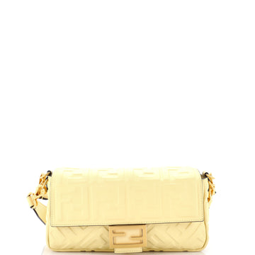 Fendi Baguette NM Bag Zucca Embossed Leather Medium