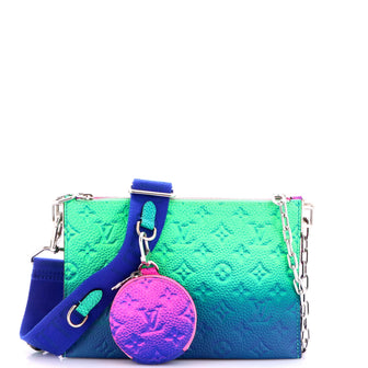 Louis Vuitton Trio Pouch Messenger Bag Limited Edition Illusion Monogram Taurillon Leather