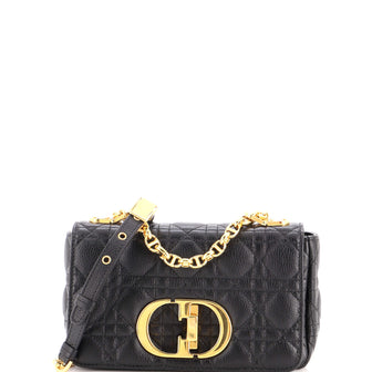 Christian Dior Caro Bag Cannage Quilt Calfskin Small