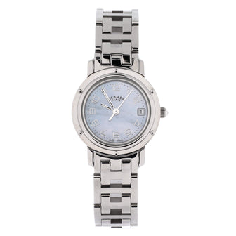 Hermes Clipper Quartz Watch Stainless Steel 24