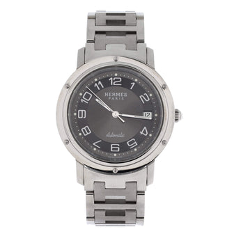 Hermes Clipper Automatic Watch Stainless Steel 39