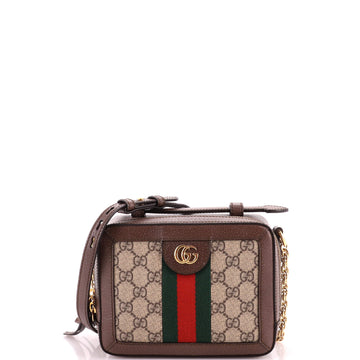 Gucci Ophidia Zip Around Camera Bag GG Coated Canvas Mini
