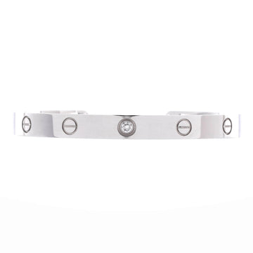 Cartier Love 1 Diamond Cuff Bracelet 18K White Gold with Diamond
