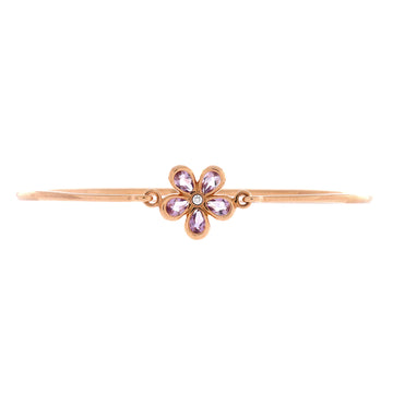 Tiffany & Co. Sparklers Flower Hook Bracelet 18K Rose Gold with Amethyst and Diamond