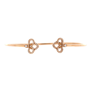 Tiffany & Co. Fleur de Lis Wire Bracelet 18K Rose Gold with Diamonds