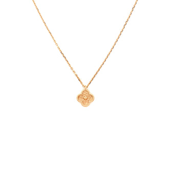 Van Cleef & Arpels Sweet Alhambra Pendant Necklace 18K Rose Gold