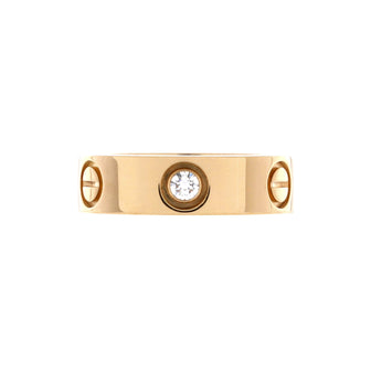 Cartier Love 3 Diamonds Band Ring 18K Yellow Gold with Diamonds