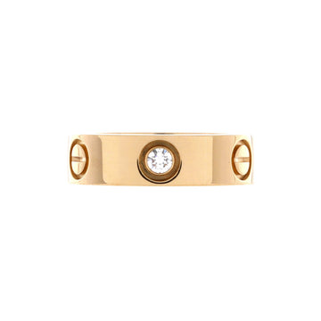 Cartier Love 3 Diamonds Band Ring 18K Yellow Gold with Diamonds