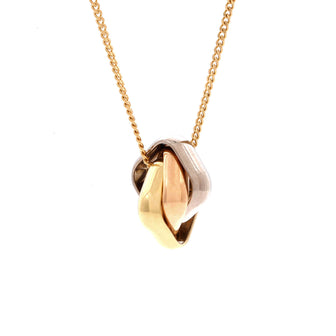 Cartier Trinity Cushion Pendant Necklace 18K Tricolor Gold