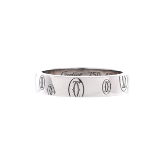 Cartier C de Cartier Happy Birthday Band Ring 18K White Gold 4mm