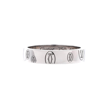 Cartier C de Cartier Happy Birthday Band Ring 18K White Gold 4mm