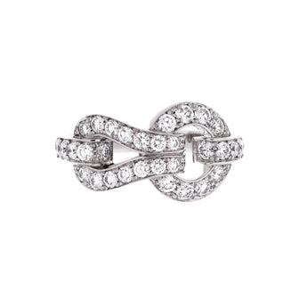 Cartier Agrafe Ring 18K White Gold and Diamonds Small