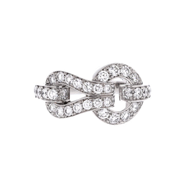 Cartier Agrafe Ring 18K White Gold and Diamonds Small