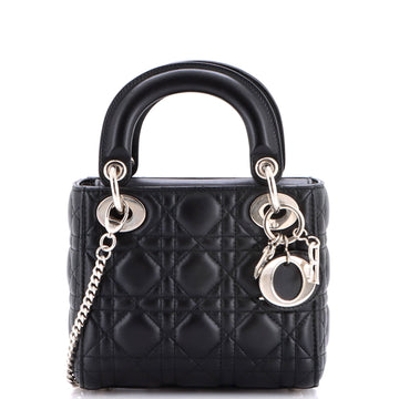Christian Dior Lady Dior Chain Bag Cannage Quilt Lambskin Mini