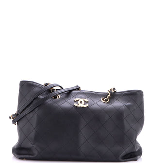 Chanel CC Chain Open Shopping Tote Stitched Calfskin Medium