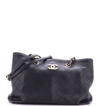 Chanel CC Chain Open Shopping Tote Stitched Calfskin Medium
