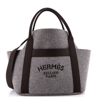 Hermes Sac De Pansage Groom Handbag Felt