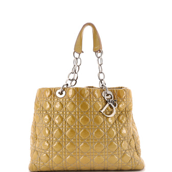 Christian Dior Soft Chain Tote Cannage Quilt Patent Large