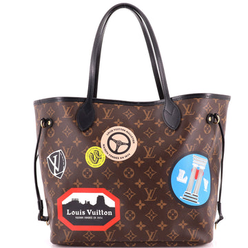 Louis Vuitton Neverfull NM Tote Limited Edition World Tour Monogram Canvas MM