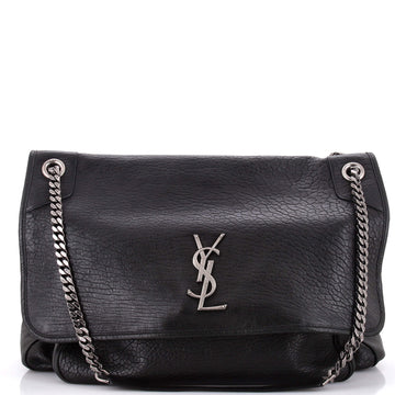 Saint Laurent Niki Chain Flap Bag Leather Very Large