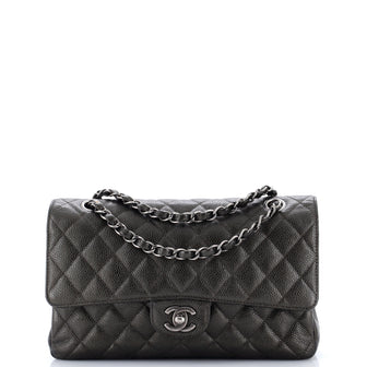 Chanel Classic Double Flap Bag Quilted Caviar Medium