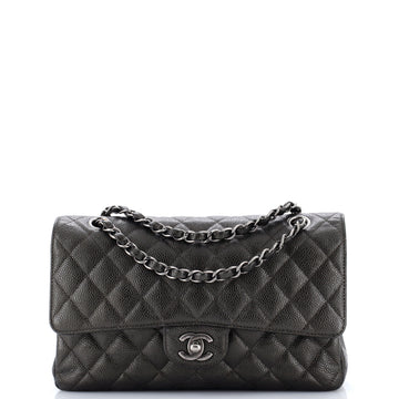 Chanel Classic Double Flap Bag Quilted Caviar Medium