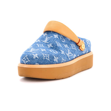 Louis Vuitton Women's Aspen Platform Clogs Monogram Denim