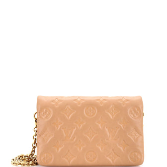 Louis Vuitton Coussin Pochette Monogram Embossed Lambskin
