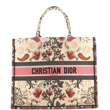 Christian Dior Book Tote Embroidered Canvas Large