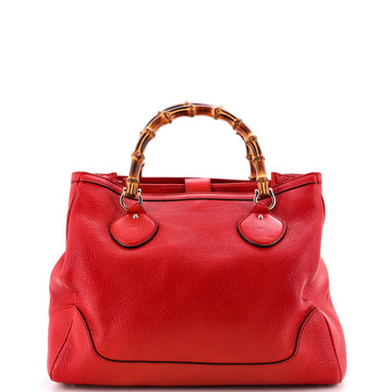 Gucci Vintage Diana Bamboo Top Handle Tote Leather Medium